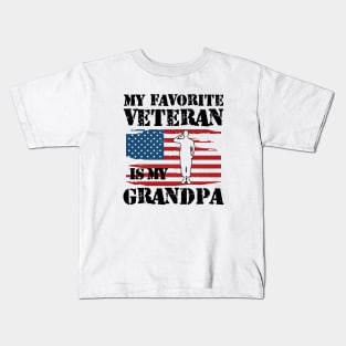 My favorite veteran is my grandpa Kids T-Shirt